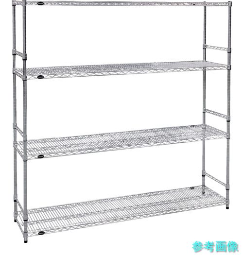 TRUSCO TSMSDB6644 ステンレス鋼製メッシュ仕合わせ W1824XD457XH1838 4段  側面赤ちょうちん付