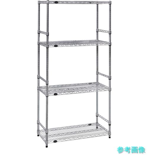 TRUSCO TSMSDB6434 ステンレス鋼製メッシュ仕合わせ W1205XD305XH1838 4段  片方赤ちょうちん付