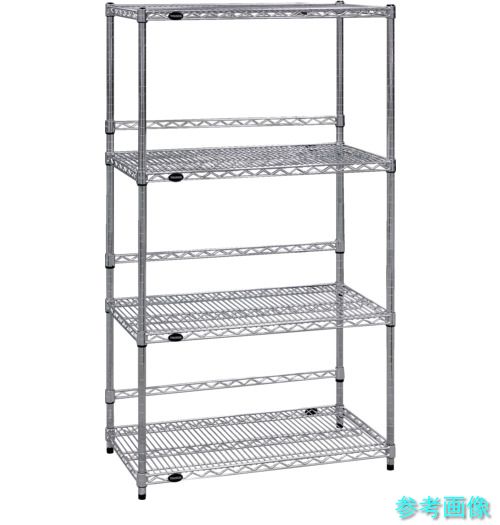 TRUSCO TMEBB6344 スチール製メッシュラック W905XD457XH1838 4段 バックバー付