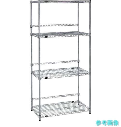 TRUSCO TSMBB6344 ステンレス製メッシュラック W905XD457XH1838 4段 バックバー付