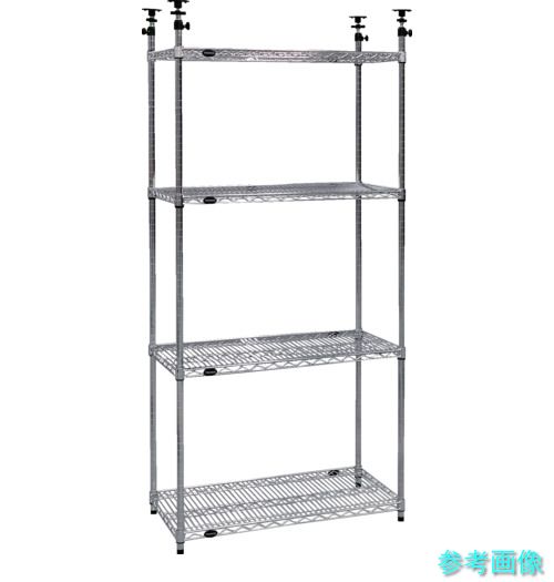 TRUSCO TMET444 スチール製メッシュテンションラック W1205XD457XH1978-2478 4段