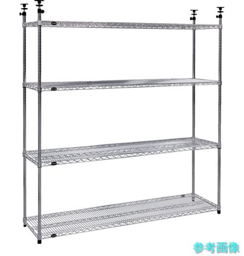 TRUSCO TMET644 スチール写真製メッシュテンションラック W1824×D457×H1978-2478 4段