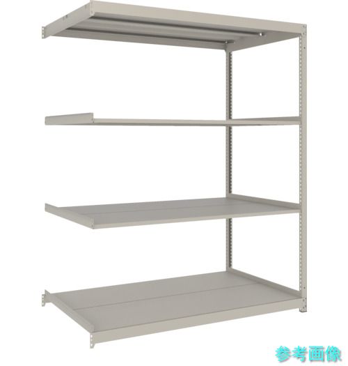 TRUSCO UL6664B スチールラック 薄板ラック(棚板分割タイプ、耐荷重100Kg)1800×595×H1800 4段連結 ネオグレー