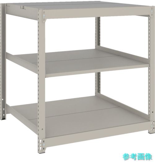 TRUSCO UL3393 スチールラック 薄板ラック(棚板分割タイプ、耐荷重100Kg)900×875×H900 3段単体 ネオグレー|イーキカイ 店