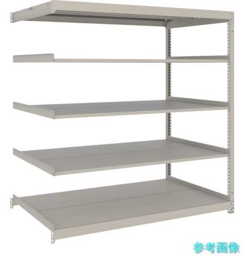 TRUSCO UL5665B スチールラック 薄板ラック(棚板分割タイプ、耐荷重100Kg)1800&times;595&times;H1500 5段連結 ネオグレー｜イーキカイ　店