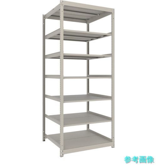 TRUSCO UL8397 スチール写真仕合わせ 薄板仕合わせ(棚板取りわける手合い、耐荷重100Kg)900×875×H2400 7段単体 ネオ薄墨色