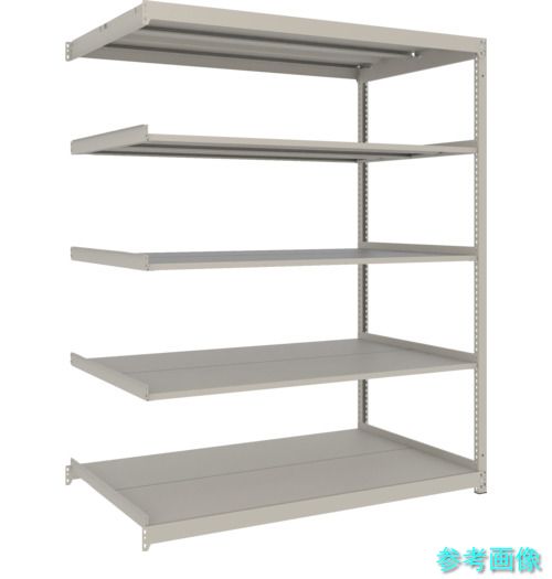 TRUSCO UL6595B スチールラック 薄板ラック(棚板分割タイプ、耐荷重100Kg)1500×875×H1800 5段連結 ネオグレー