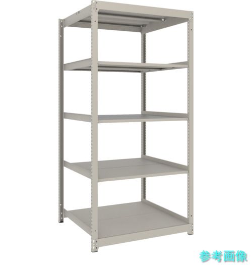TRUSCO UL6465 スチールラック 薄板ラック(棚板分割タイプ、耐荷重100Kg)1200×595×H1800 5段単体 ネオグレー|イーキカイ 店