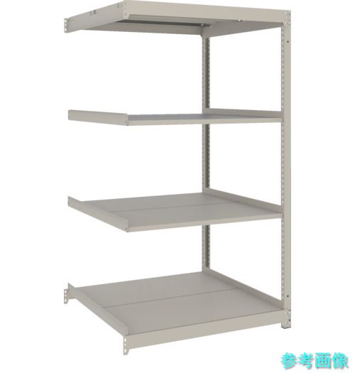 TRUSCO UL5394B スチールラック 薄板ラック(棚板分割タイプ、耐荷重100Kg)900&times;875&times;H1500 4段連結 ネオグレー｜イーキカイ　店