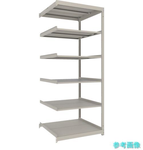 TRUSCO UL7396B スチールラック 薄板ラック(棚板分割タイプ、耐荷重100Kg)900×875×H2100 6段連結 ネオグレー|イーキカイ 店