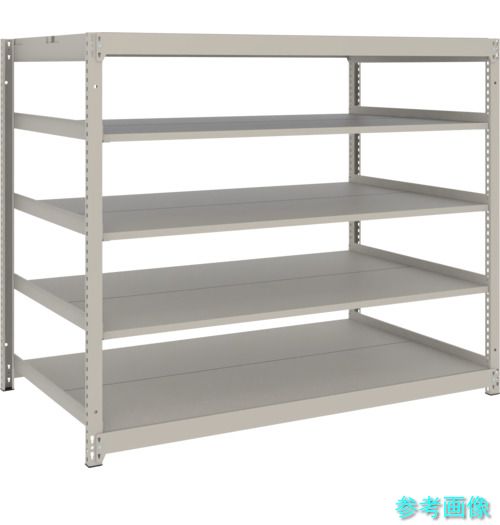 TRUSCO UL4695 スチールラック 薄板ラック(棚板分割タイプ、耐荷重100Kg)1800×875×H1200 5段単体 ネオグレー