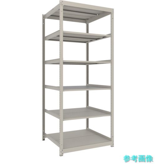 TRUSCO UL7396 スチール写真仕合わせ 薄板仕合わせ(棚板取りわける手合い、耐荷重100Kg)900×875×H2100 6段単体 ネオ薄墨色