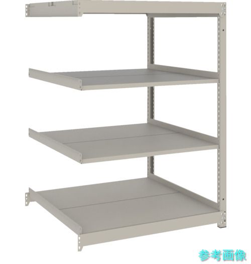 TRUSCO UL4394B スチールラック 薄板ラック(棚板分割タイプ、耐荷重100Kg)900&times;875&times;H1200 4段連結 ネオグレー｜イーキカイ　店