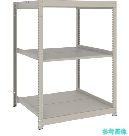 TRUSCO UL5363 スチール写真仕合わせ 薄板仕合わせ(棚板取りわける手合い、耐荷重100Kg)900×595×H1500 3段単体 ネオ薄墨色