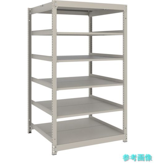 TRUSCO UL5396 スチール写真仕合わせ 薄板仕合わせ(棚板取りわける印字機、耐荷重100Kg)900×875×H1500 6段単体 ネオ薄墨色