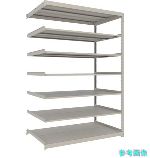 TRUSCO UL7597B スチールラック 薄板ラック(棚板分割タイプ、耐荷重100Kg)1500×875×H2100 7段連結 ネオグレー|イーキカイ 店