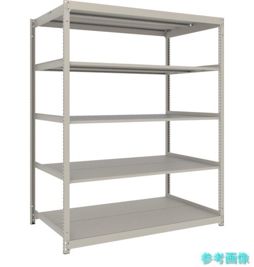 TRUSCO UL6565 スチール写真仕合わせ 薄板仕合わせ(棚板取りわける印字機、耐荷重100Kg)1500×595×H1800 5段単体 ネオ薄墨色