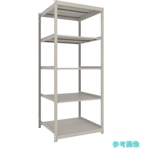 TRUSCO UL7395 スチールラック 薄板ラック(棚板分割タイプ、耐荷重100Kg)900×875×H2100 5段単体 ネオグレー|イーキカイ 店