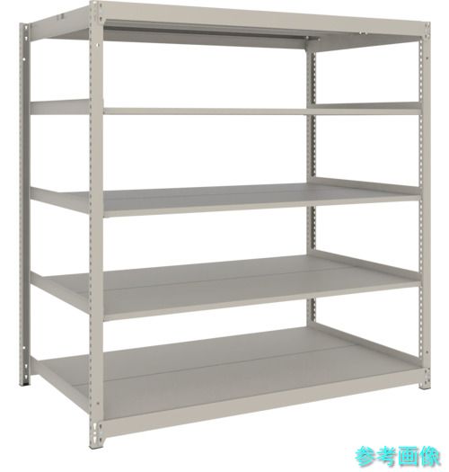 TRUSCO UL5595 スチール写真仕合わせ 薄板仕合わせ(棚板取りわける印字機、耐荷重100Kg)1500×875×H1500 5段単体 ネオ薄墨色