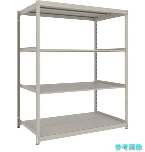 TRUSCO UL6564 スチールラック 薄板ラック(棚板分割タイプ、耐荷重100Kg)1500×595×H1800 4段単体 ネオグレー|イーキカイ 店