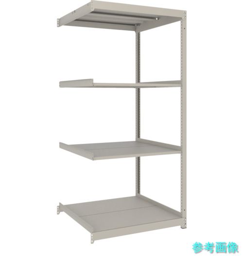 TRUSCO UL6464B スチールラック 薄板ラック(棚板分割タイプ、耐荷重100Kg)1200×595×H1800 4段連結 ネオグレー