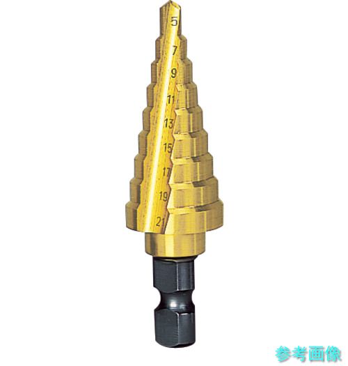 TRUSCO NMS-25GA 踏み段せん孔機 2枚刃チタン上塗り 5~25粍 段数11