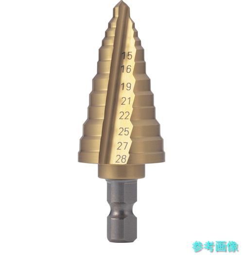 TRUSCO NMS-34EGA 電気設備用ステップドリル 2枚刃チタンコーティング 21~34mm
