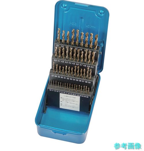 TRUSCO TCSD-50SET コバルトハイスストレートドリル 50本組書き割り(スチール写真容れもの付)