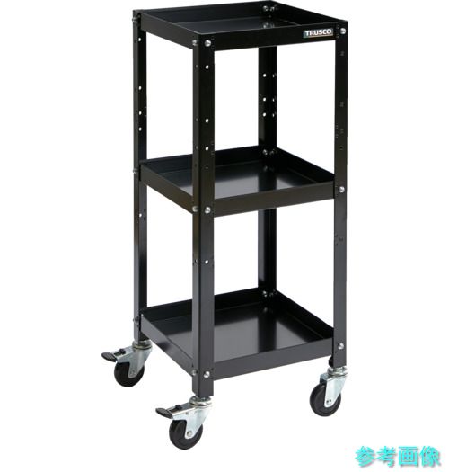 TRUSCO RBW-833 BK ツールワゴン ラビットワゴン 360&times;360 ゴム車輪 ブラック｜イーキカイ　店