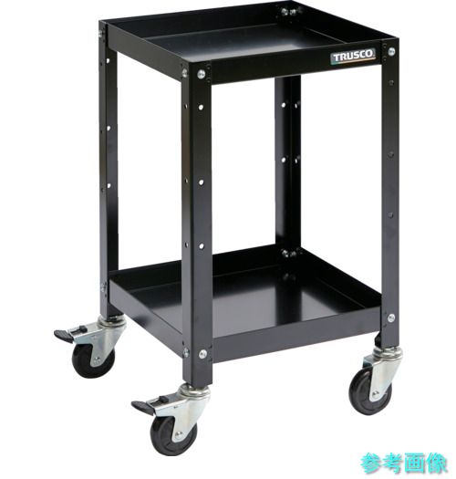 TRUSCO RBW-632 BK ツールワゴン ラビットワゴン 360×360 ゴム車輪 ブラック