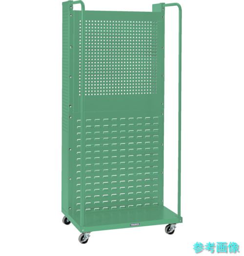 製造会社直送(北海道・沖縄・離島は除く) (TRUSCO) VTLW-TP1800W-YG 民族大移動式パネルコンテナラック(蓋パンチングパネル)若い者緑であること