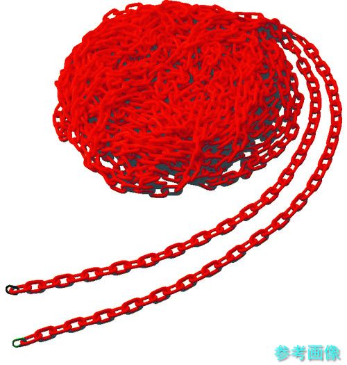 TRUSCO TPC-6R プラチェーン 6MMX30M 赤いこと