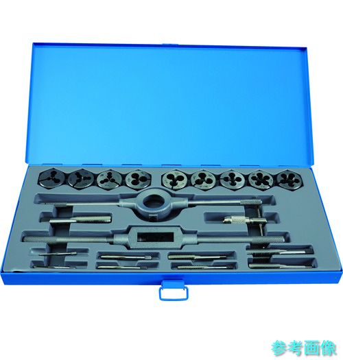 TRUSCO THTD-CSET メートルネジ用お手て水道栓、ダイス型書き割り(並目)M3-M16 【1Ｓ(21個)】