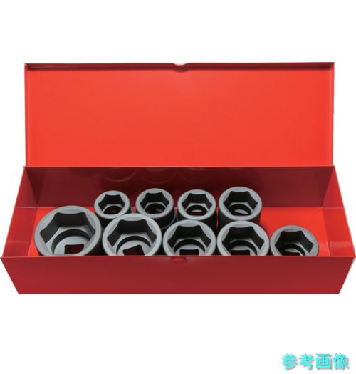 TRUSCO T6-9SET 差しひびき用ソケット9個組書き割り 差込角19.0粍