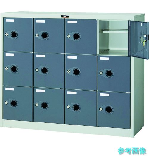 製造業者直送(北海道・沖縄・離島は除く) (TRUSCO) SC-12WP-L シューズ入れもの 12人用 1050X380XH880 棚付 鍵付