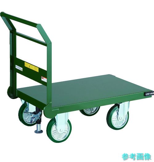 製造会社直送(北海道・沖縄・離島は除く) (TRUSCO) SH10-2S 鋼材製持ちはこぶ車 1米トン 900X600 緑 ストッパー付