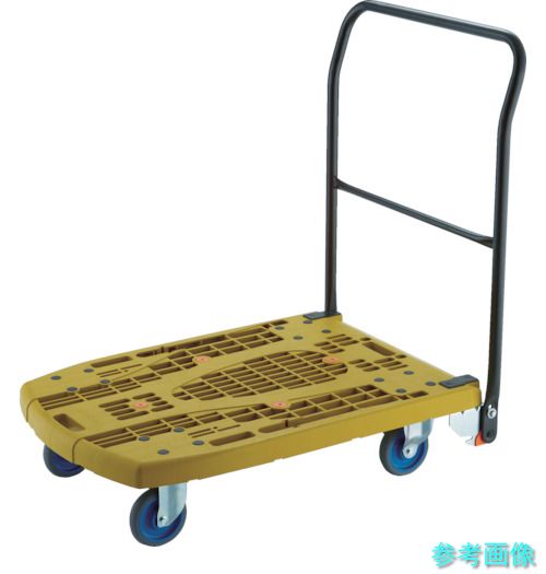 《個人宅配送不可》 TRUSCO MPK906-F2-OG 樹脂台車 カルティオビッグフラット 回転 900X600 オリーブ