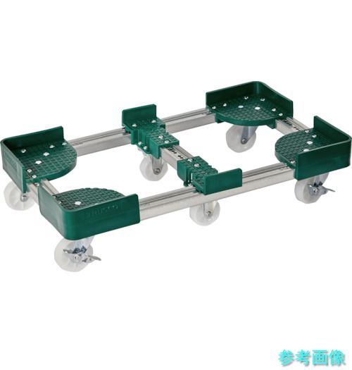 TRUSCO FCD6-4060-S 伸縮式容れもの手押し車 内寸400-500X600-700 ストッパー付