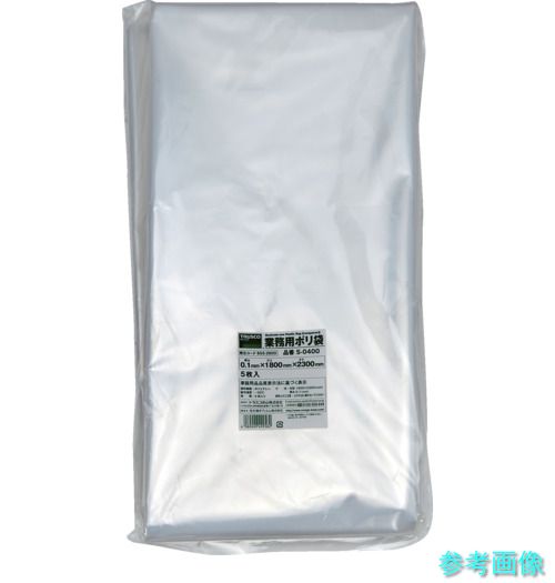 TRUSCO S-0400 業務用ポリ袋0.1×400L 5枚入 【1袋(5枚)】