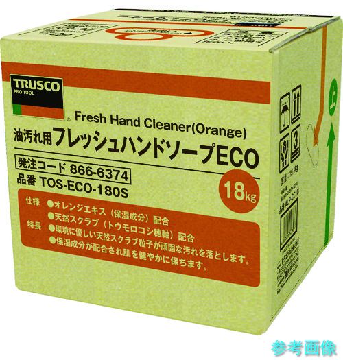 TRUSCO TOS-ECO-180S フレッシュハンドソープECO 18L 詰替 バッグインボックス