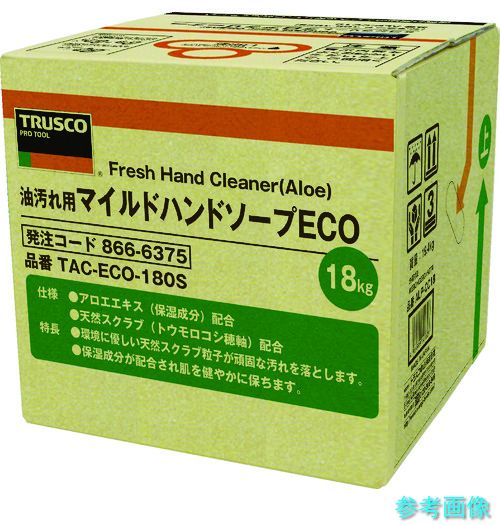 TRUSCO TAC-ECO-180S マイルドハンドソープ ECO 18L 詰替 バッグインボックス