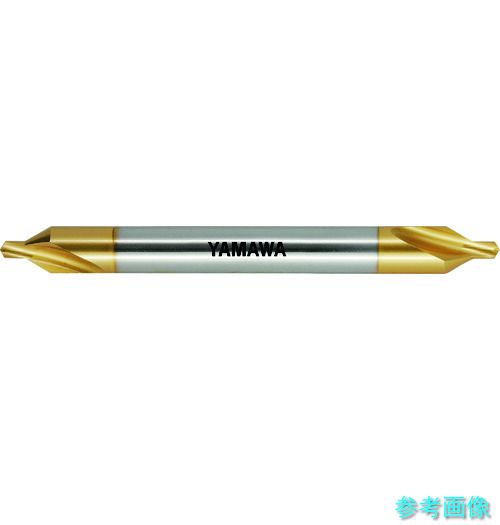 ヤマワ CD-SL-V-100-1X60X4 ロングシャンクコーティング弱ねじれ溝A形60° センタ穴ドリル CD-SL V L100 1X60°X4 【1本】