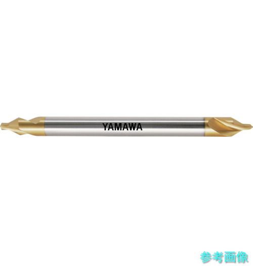ヤマワ CE-SL-V-L-150-2.5X8 ロングシャンクコーティング強ねじれ溝A形60° センタ穴ドリル CE-SL V L150 2.5X60°X8 【1本】