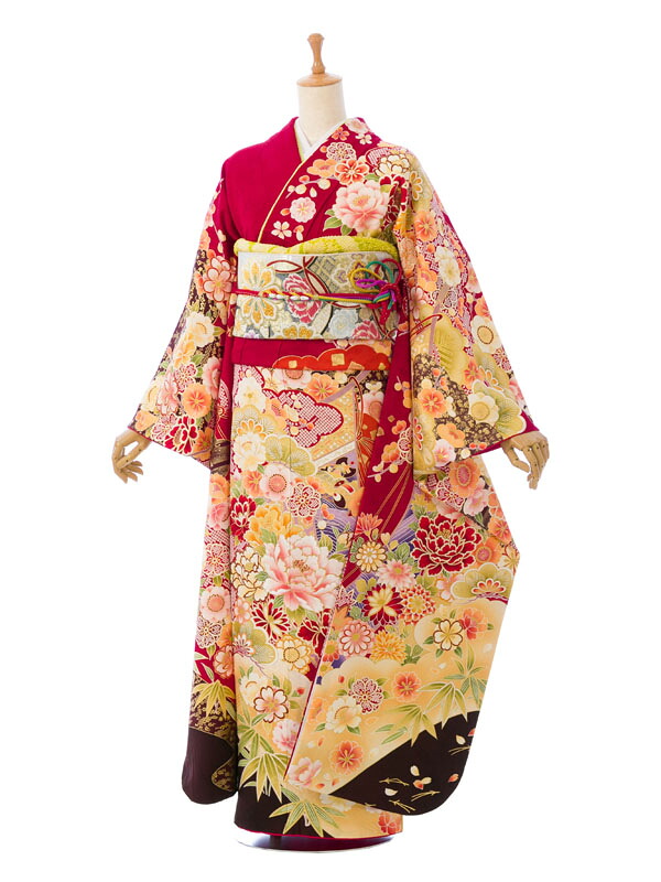 【レンタル】振袖　レンタル【2月～12月】結婚式 成人式 結納 卒業式 レンタル着物 振袖 貸衣装 フルセット 小物一式つき 振り袖 送料無料 1S2825