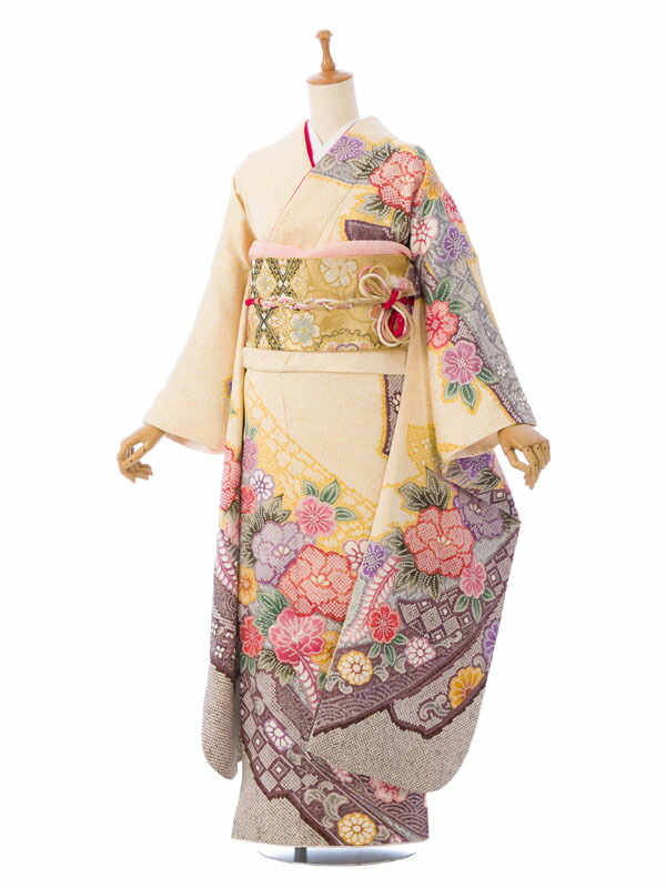 【レンタル】振袖　レンタル【2月-12月】結婚式 成人式 結納 卒業式 レンタル着物 振袖 貸衣装 フルセット 小物一式つき 振り袖 送料無料 4S685｜e-きものレンタル　店