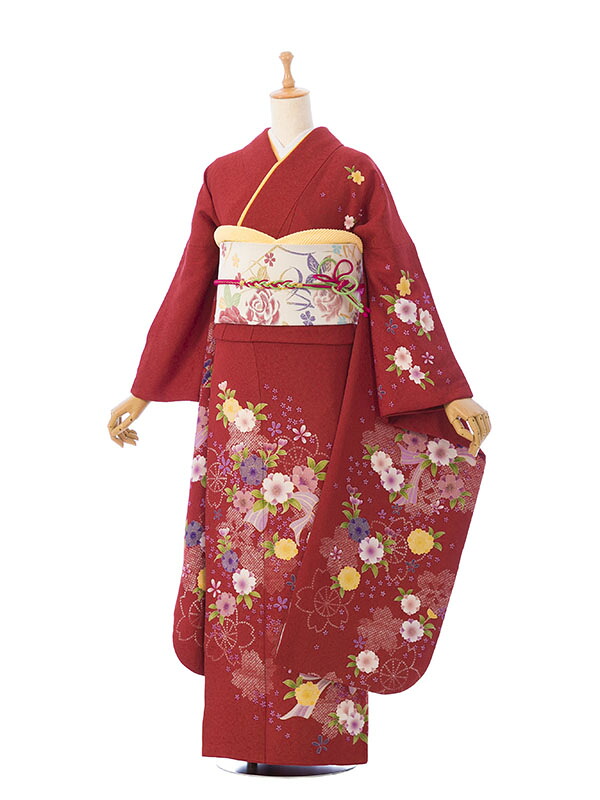 【レンタル】振袖　レンタル【2月～12月】結婚式 成人式 結納 卒業式 レンタル着物 振袖 貸衣装 フルセット 小物一式つき 振り袖 送料無料 5S222｜e-きものレンタル　店