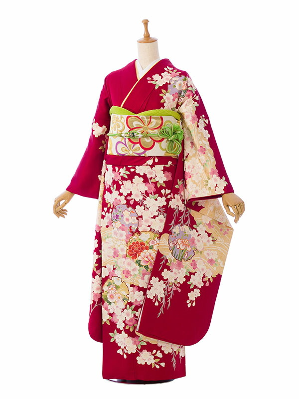 【レンタル】振袖 レンタル【1月】 結婚式 成人式 結納 卒業式 レンタル着物 振袖 貸衣装 フルセット 小物一式つき 振り袖 送料無料 6S044