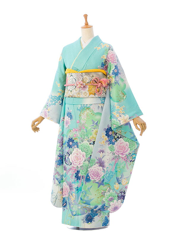 【レンタル】振袖　レンタル【2月～12月】結婚式 成人式 結納 卒業式 レンタル着物 振袖 貸衣装 フルセット 小物一式つき 振り袖 送料無料 6S706｜e-きものレンタル　店