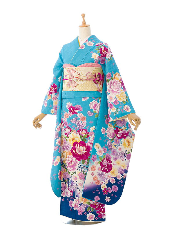 【レンタル】振袖　レンタル【2月～12月】結婚式 成人式 結納 卒業式 レンタル着物 振袖 貸衣装 フルセット 小物一式つき 振り袖 送料無料 7S804