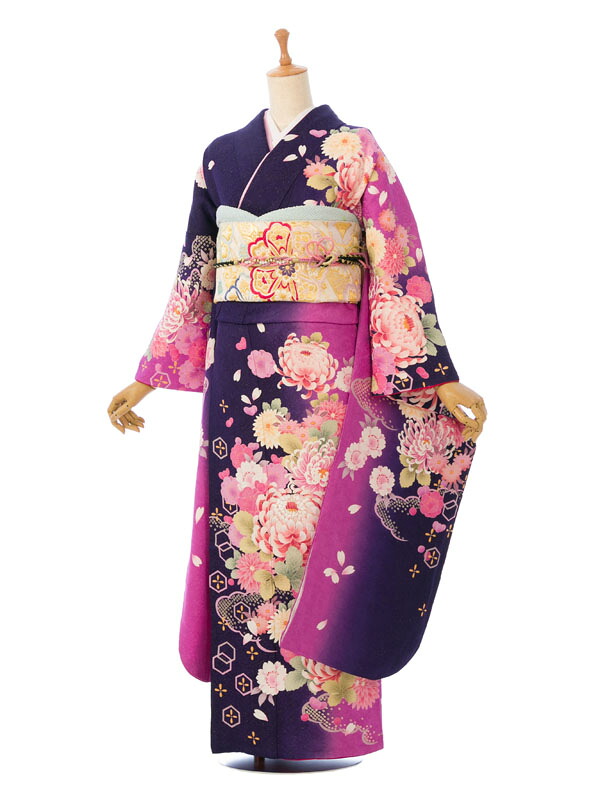 【レンタル】振袖　レンタル（2月～12月）結婚式 成人式 結納 卒業式 レンタル着物 振袖 貸衣装 フルセット 小物一式つき 振り袖 送料無料 6S034｜e-きものレンタル　店
